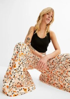 Rainbow Pantalon Palazzo Ample à Imprimé Floral -Libre Mode Winkel 23217842 hKCwQClb