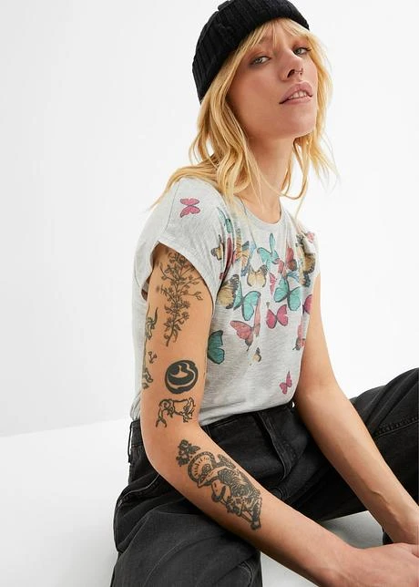 Rainbow T-shirt à Imprimé Papillons 6 Rainbow T-shirt à Imprimé Papillons - Afbeelding 6