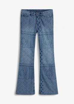 Rainbow Jean Flare Avec Mélange De Motifs