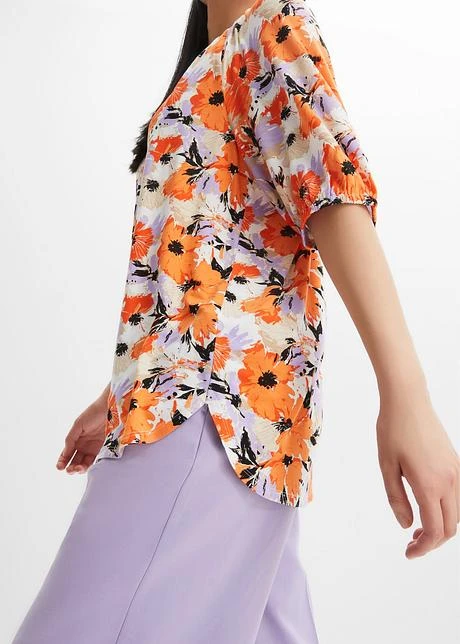 T-shirt à Col V Et Manches 3/4 5 T-shirt à Col V Et Manches 3/4 - Afbeelding 5