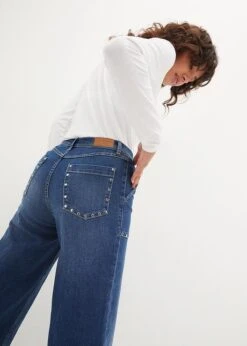 Jean Taille Moyenne, Jambe évasée, Avec Rivets -Libre Mode Winkel 23227855 0IbWInN2