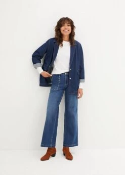 Jean Taille Moyenne, Jambe évasée, Avec Rivets -Libre Mode Winkel 23227859 wCO0q3fB