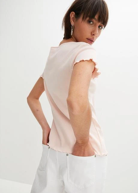 Rainbow T-shirt Côtelé à Boutons Décoratifs 3 Rainbow T-shirt Côtelé à Boutons Décoratifs - Afbeelding 3