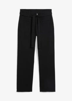 Pantalon En Twill Droit Avec Ceinture à Nouer 13 Pantalon En Twill Droit Avec Ceinture à Nouer -Libre Mode Winkel 23229691 CDAuc8sD