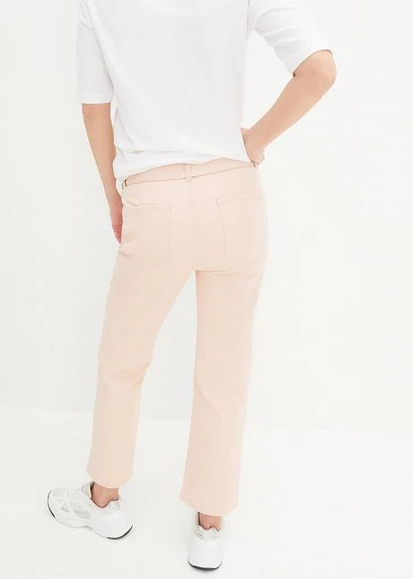 Pantalon En Twill Droit Avec Ceinture à Nouer 3 Pantalon En Twill Droit Avec Ceinture à Nouer - Afbeelding 3