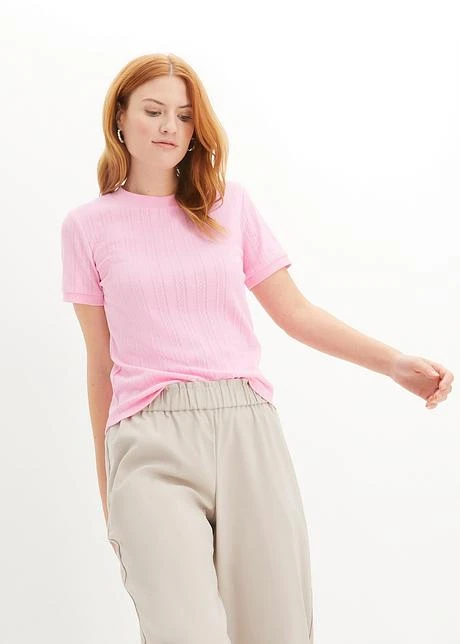 T-shirt En Maille Pointelle 2 T-shirt En Maille Pointelle - Afbeelding 2