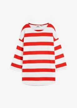 T-shirt à Manches 3/4 Et Fente Sur Le Côté, Coton