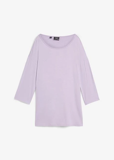 T-shirt En Viscose, Col Bateau, Manches 7/8 Et Longue Fente Sur Le Côté 8 T-shirt En Viscose, Col Bateau, Manches 7/8 Et Longue Fente Sur Le Côté - Afbeelding 8