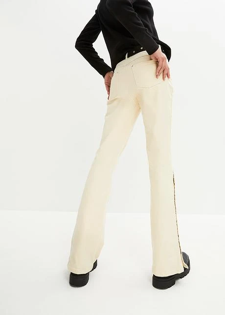 Rainbow Pantalon En Twill Avec Ceinture Et Jambes Boutonnées 3 Rainbow Pantalon En Twill Avec Ceinture Et Jambes Boutonnées - Afbeelding 3