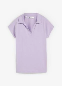 T-shirt à Col Polo Ouvert