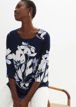 T-shirt Tunique à Motif Floral -Libre Mode Winkel 23235937 iNbEsHN0