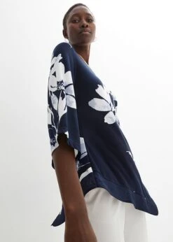 T-shirt Tunique à Motif Floral -Libre Mode Winkel 23235942 RmI9ejis