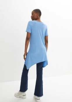 T-shirt Long à Pans Et Motif Papillon -Libre Mode Winkel 23236882 LCongO0L