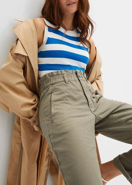 Pantalon En Twill Stretch à Taille élastiquée 5 Pantalon En Twill Stretch à Taille élastiquée - Afbeelding 5