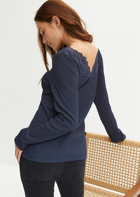 T-shirt Manches Longues à Dentelle 2 T-shirt Manches Longues à Dentelle - Afbeelding 2