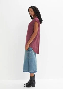 Rainbow T-shirt Long Avec Base Arrondie -Libre Mode Winkel 24007767 zu8HXwoD