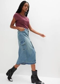 Rainbow T-shirt Long Avec Base Arrondie -Libre Mode Winkel 24007771 1QR2Blq3