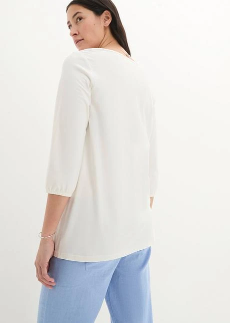 T-shirt De Grossesse / D'allaitement Avec Imprimé Floral Et Houppes 3 T-shirt De Grossesse / D'allaitement Avec Imprimé Floral Et Houppes - Afbeelding 3