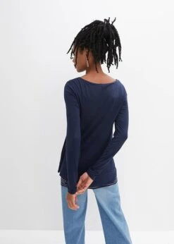 Rainbow T-shirt Long Manches Longues En Double épaisseur -Libre Mode Winkel 24009933 T94um7Uj