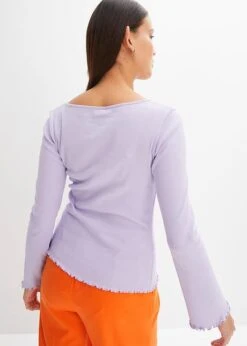 Rainbow T-shirt Côtelé à Manches Trompette -Libre Mode Winkel 24010732 fUXpLopT