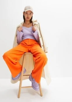 Rainbow T-shirt Côtelé à Manches Trompette -Libre Mode Winkel 24010786 UwvoC3q5