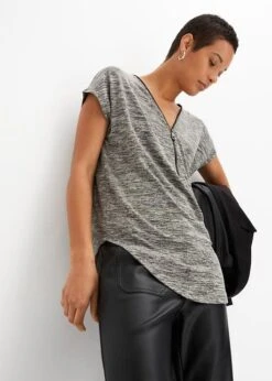 T-shirt Oversize à Fermeture Zippée -Libre Mode Winkel 24034824 3RnNIiQa